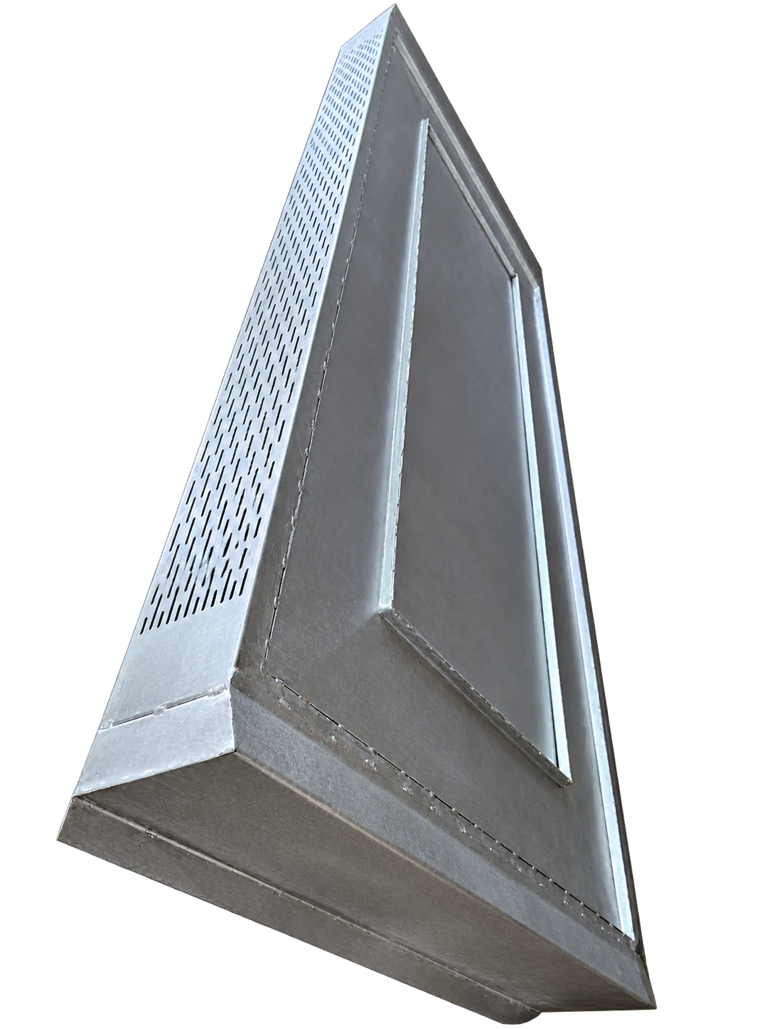 Perforated hood at the welding bay