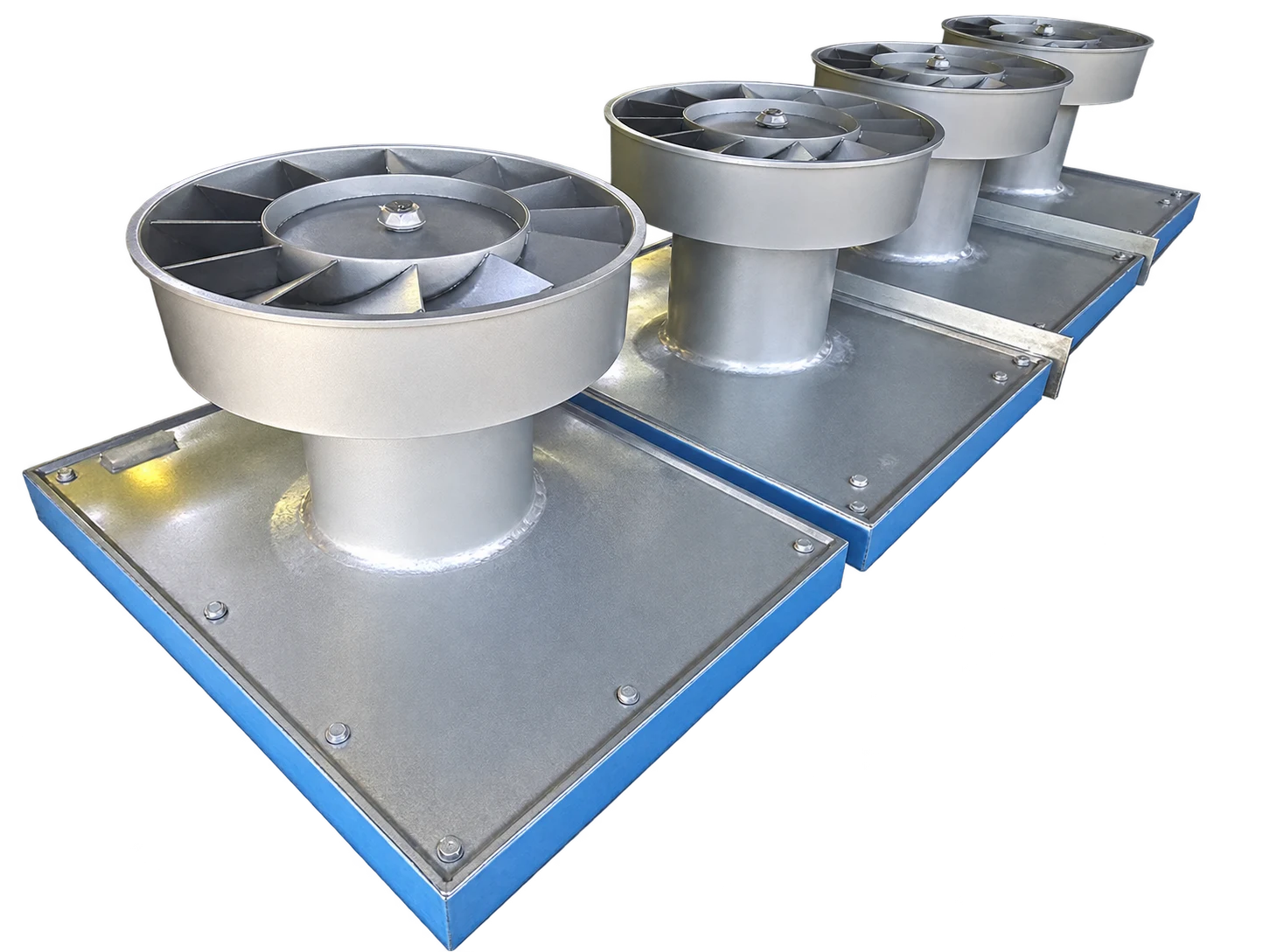 Axial Fan Assemblies on Base Plates side panel fabricated by Narmada Engineering Works