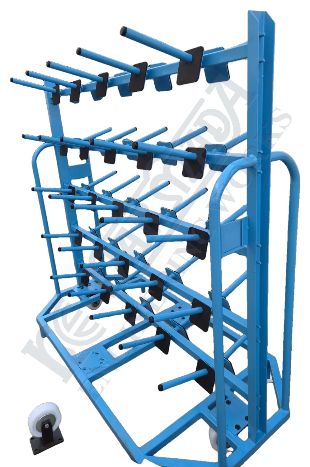 Yarn Trolley with Padded Arms fabricated by Narmada Engineering Works